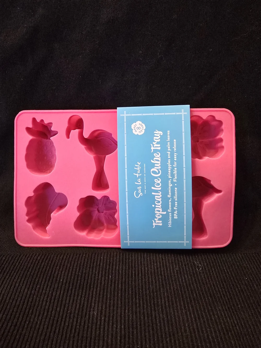 3 Pc Party Flamingo Pink Drink Set! - Ice Cube Tray, Paper Straws, & Napkins - Picture 7 of 7